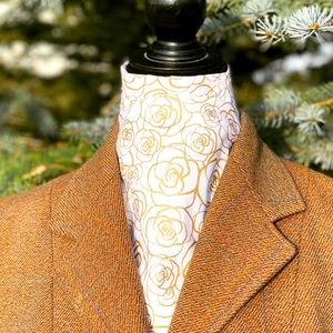 Foxhunting Dressage Stock tie Golden Roses